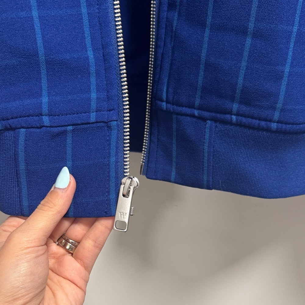 Houston White Blue Checkered men’s Jacket - Picture 3 of 7